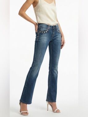 Faith Connexion Women's Boot Cut Jeans - Blue